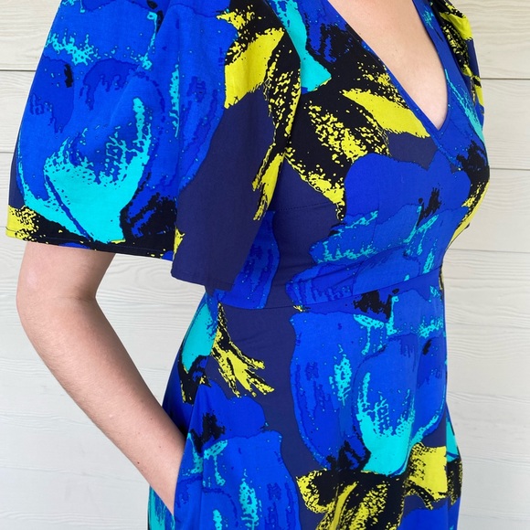 Floral Puff Sleeve Tiered Dress Christopher John Rogers for Target sz 4 - Picture 2 of 5